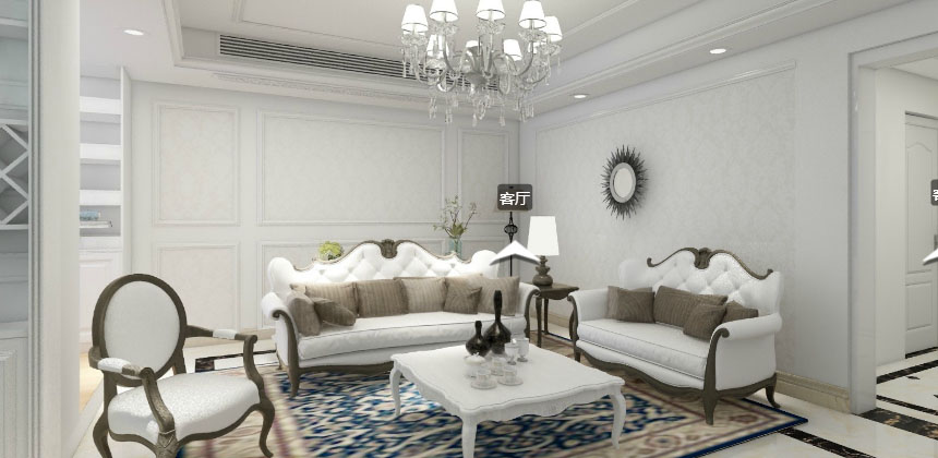 簡歐裝修風(fēng)格VR家裝體驗館